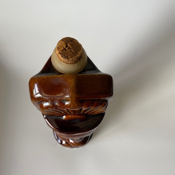Tiki Idol KAHLUA Ceramic Bottle Decanter Vintage Brown - Picture 4 of 10